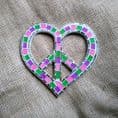 Heart shaped peace mosaic
